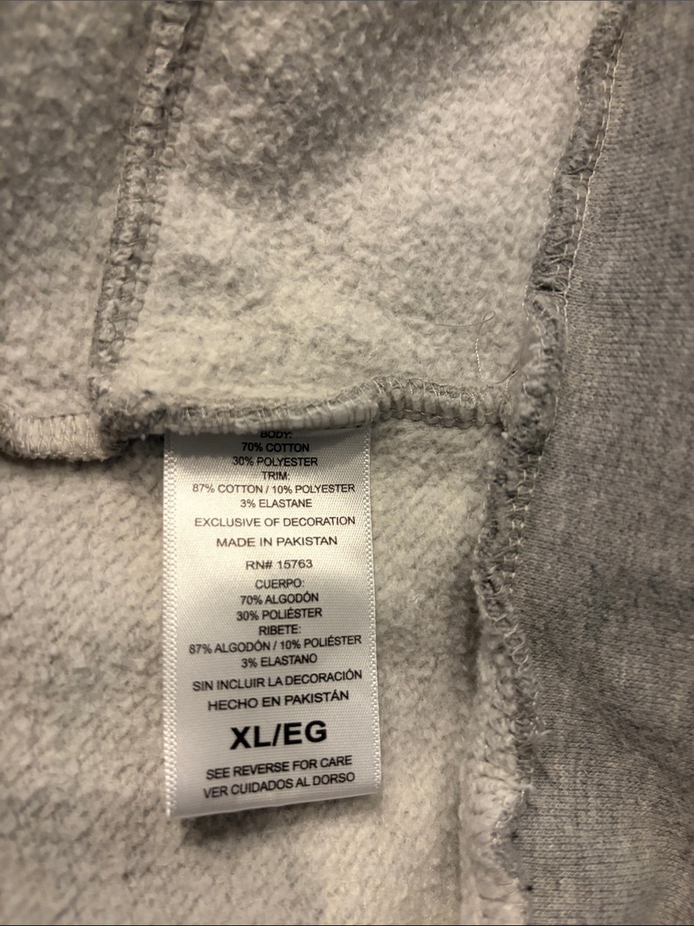 Women’s Light Grey Champion Hoodie size Xl - Picture 7 of 8